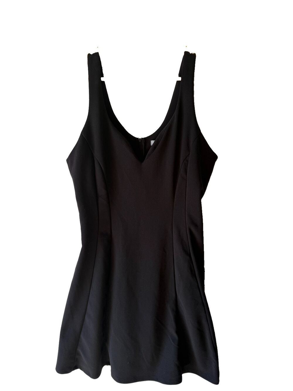 Speechless Black V-Neck Sleeveless Peplum Dress w/ Pockets XL